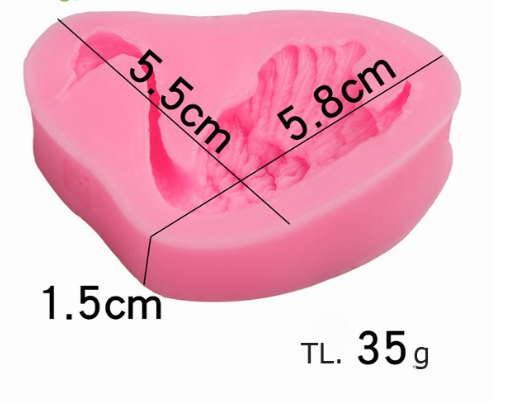 Khuôn silicon 4D thiên nga ,trang trí bánh
