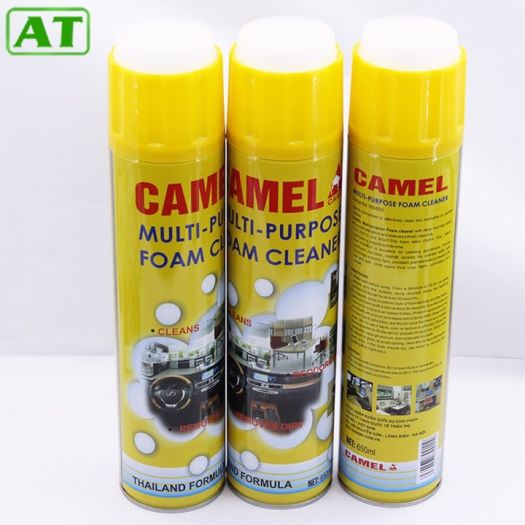 Chai Xịt Bọt Đa Năng Vệ Sinh Ghế Da Nội Thất Ô Tô Foam Cleaner Màu Vàng E01 - Dung Dịch Vệ Sinh Nội Thất E01-Làm Sạch Nội Thất Ô Tô-Chai Xịt Làm Sạch Ghế Da-Bình Xịt Xóa Vết Bẩn Xe Hơi - Bọt Tẩy Rửa Đa Năng Trên Ô Tô - Bình An Ao