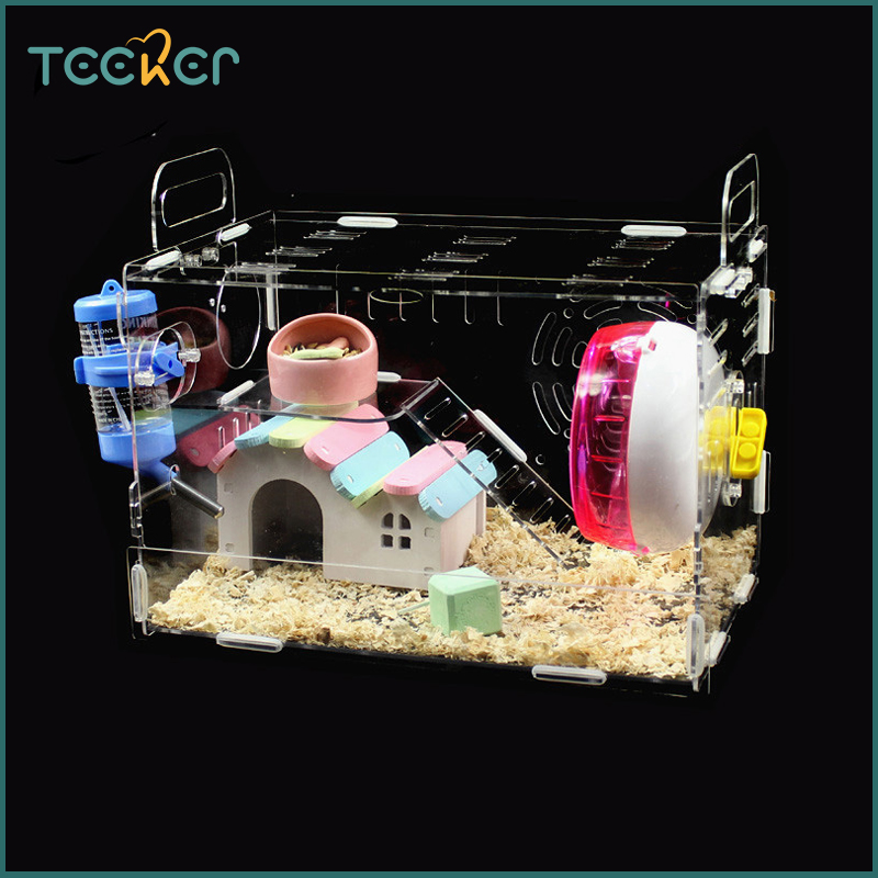 Teeker Large Hamster Cages Small Animal Habitat for Hamster Gerbils Little Rabbits Habitat Accessories ราคา 457 บาท*ส่งฟรี
