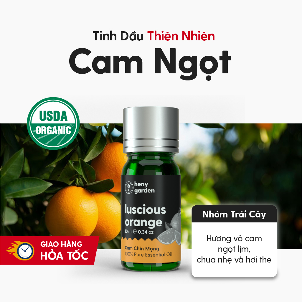 Tinh Dầu Thơm Phòng Cam (Orange) Làm Nến Thơm Xông Thơm Phòng Kèm Video Hướng Dẫn Làm Nến Thơm - Có Kiểm Định Chất Lượng QUATEST 3 - Nguyên Liệu Làm Nến Thơm Dụng Cụ Làm Nến Sáp Làm Nến Heny Garden