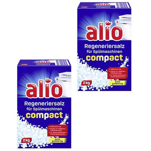 Muối rửa bát Alio Salt 2 Kg nhập khẩu Đức chính hãng + Tặng que thử nước cứng