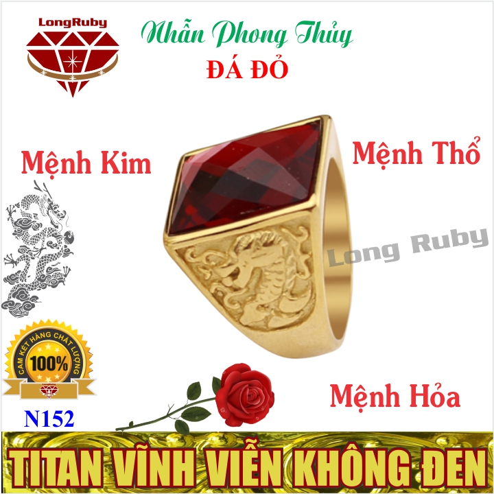Nhẫn nam phong thủy | nhẫn phong thủy nam titan - n152a