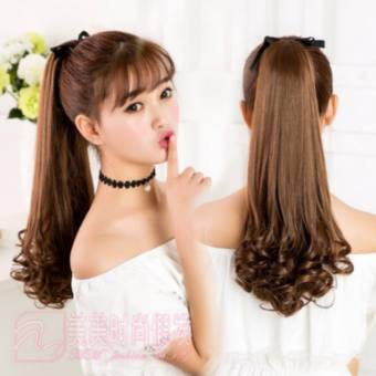 tóc giả nữ cột xoăn dài, tóc giả buộc, đuôi tóc giả