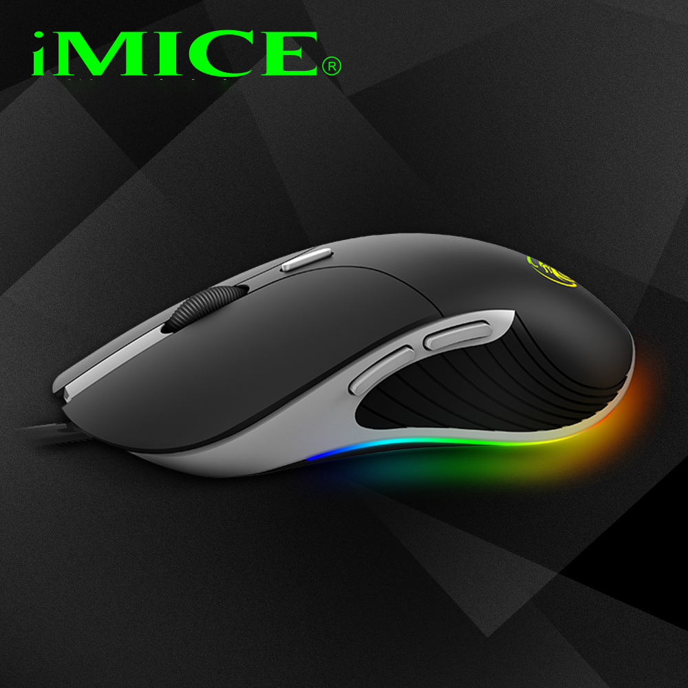 Chuột chơi game, chuột văn phòng có dây cao cấp imice x6 6400dpi optimize for game 4000frames/s xử lý mượt mà không độ trễ trang trí đèn led đổi màu