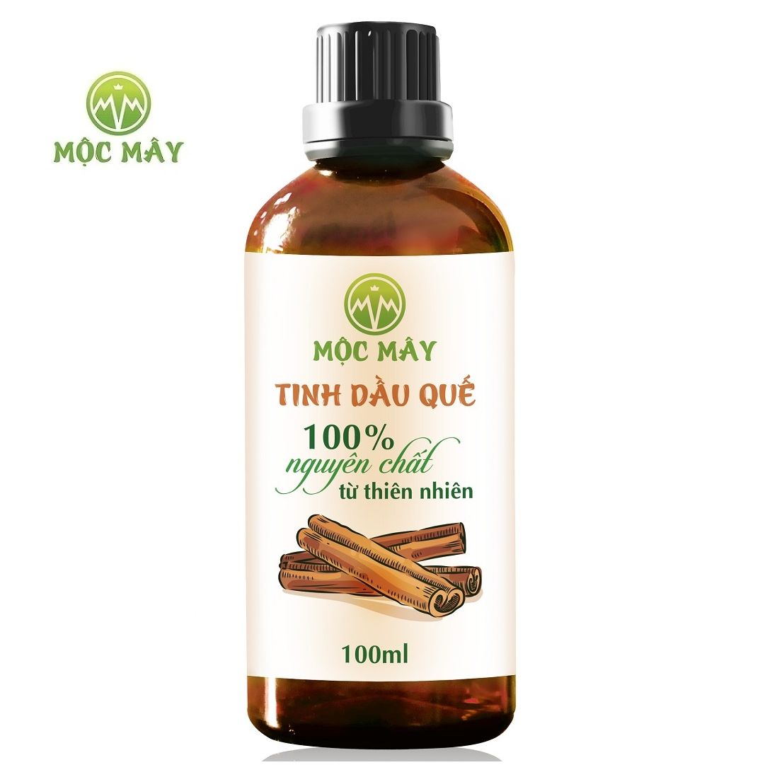 Tinh dầu Quế chai 100ml nguyên chất Mộc Mây - tinh dầu nguyên chất từ thiên nhiên xông phòng thơm ph