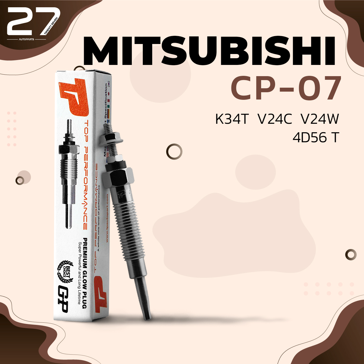 Mitsubishi Strada / Triton / Lancer / Pajero / Mirage / Engine 4D56 4D68 (11V) 12V - Cp-07 - Top Performance Japan - Mitsubishi Triton Pajero Lancer Starda Mirage Md197511 ราคา 169 บาท*ส่งฟรี