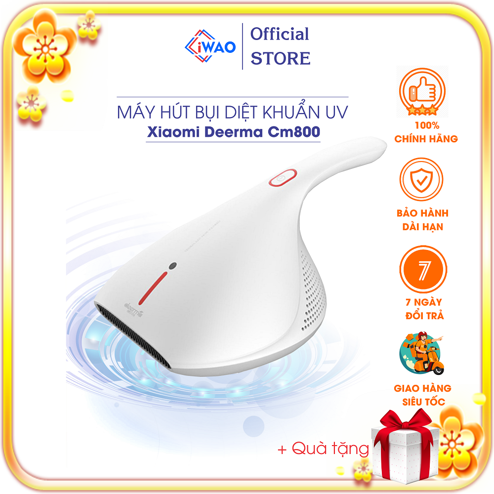 Máy hút bụi đệm giường diệt khuẩn uv deerma cm800 bảo hành chính hãng