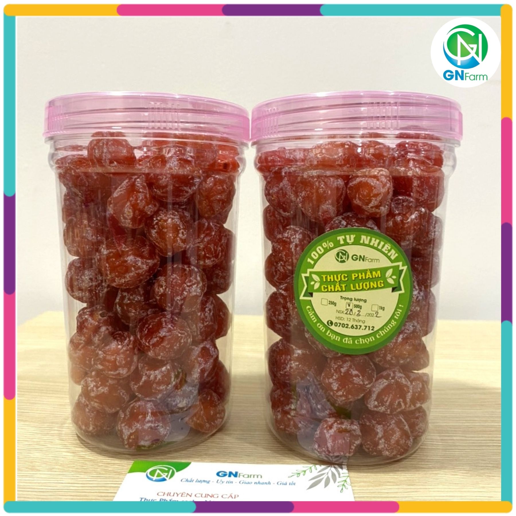 Ô mai mận cơm đỏ mứt mận cơm đỏ siêu ngon - hộp 500g