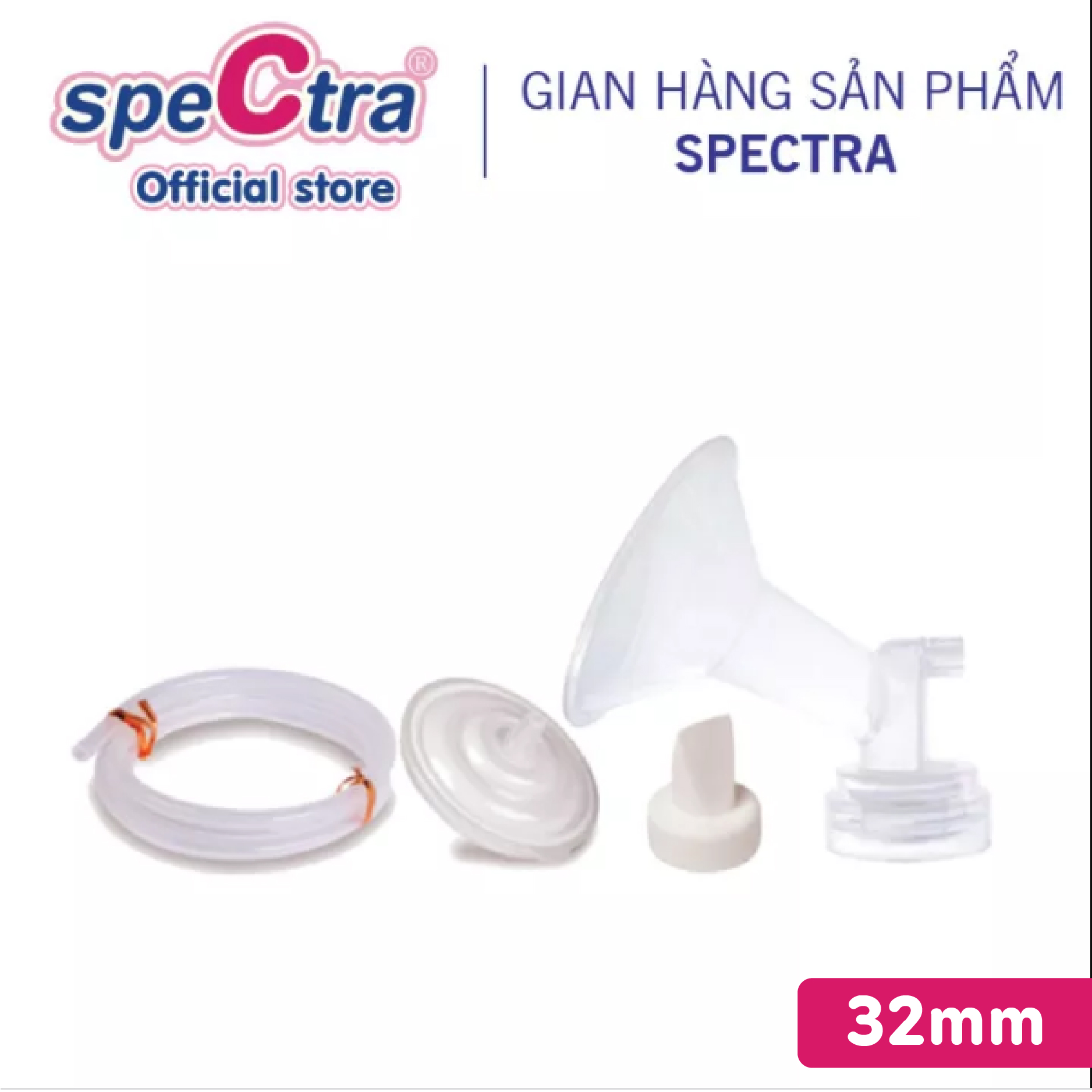 Bộ Dụng Cụ Máy Hút Sữa Spectra - Size 16mm/ 20mm/ 24mm/ 28mm/ 32mm Hàng Chính Hãng