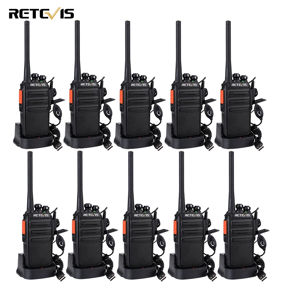 Retevis RT24 PMR446ใบอนุญาตฟรีวิทยุสองทาง16ช่องหน้าจอสแกน VOX 2ทางพร้อมแท่นชาร์จ USB และหูฟังสำหรับการค้าโรงเรียน (สีดำ10แพ็ค) ราคา 8,419 บาท*ส่งฟรี