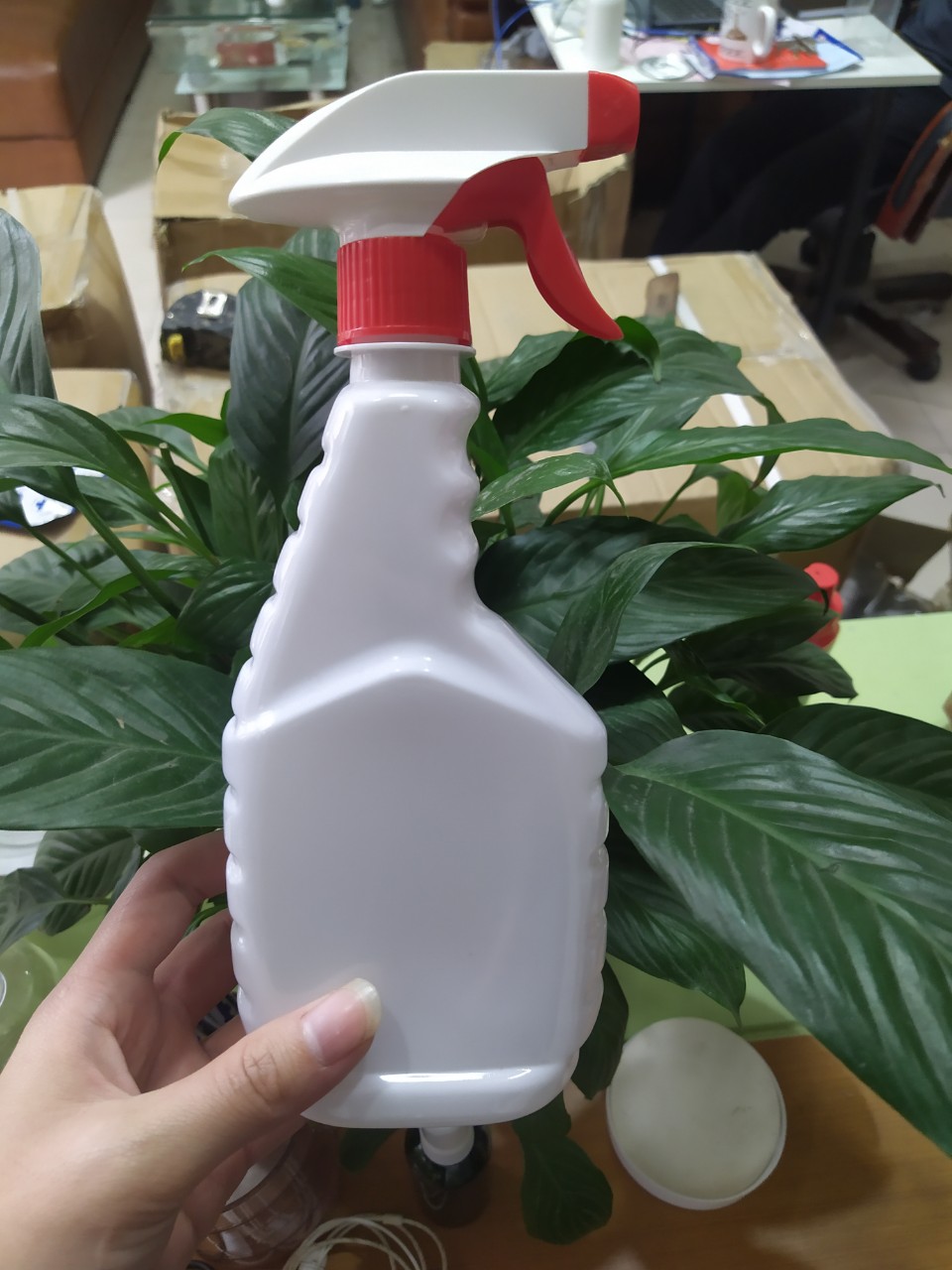 Chai xịt kính 500ml đựng nước xịt kính-nước xịt phòng- Vỏ chai nhựa màu trắng đục