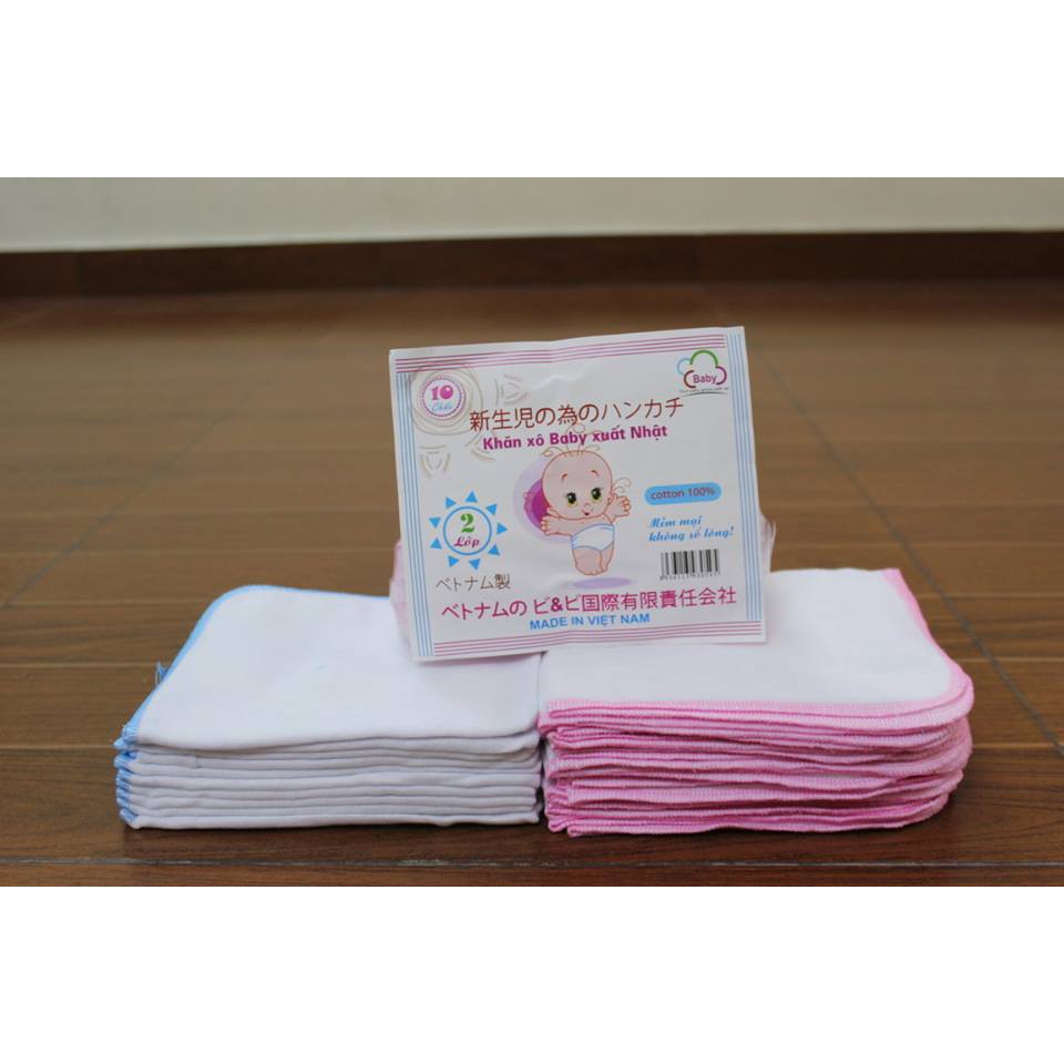 [Hoàn tiền 6%]Khăn Sữa KiBa Siêu Mềm 2 Lớp 4 Lớp ( Sét 10 Chiếc)