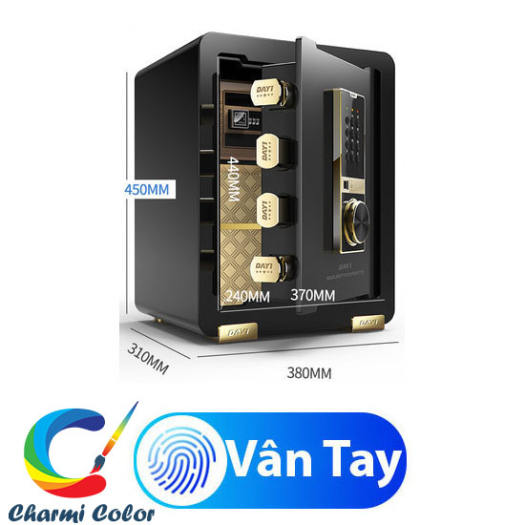 Két sắt điện tử khoá vân tay 4C-5KD cao cấp chuẩn Châu Âu, có cảm ứng vân tay nhận dạng