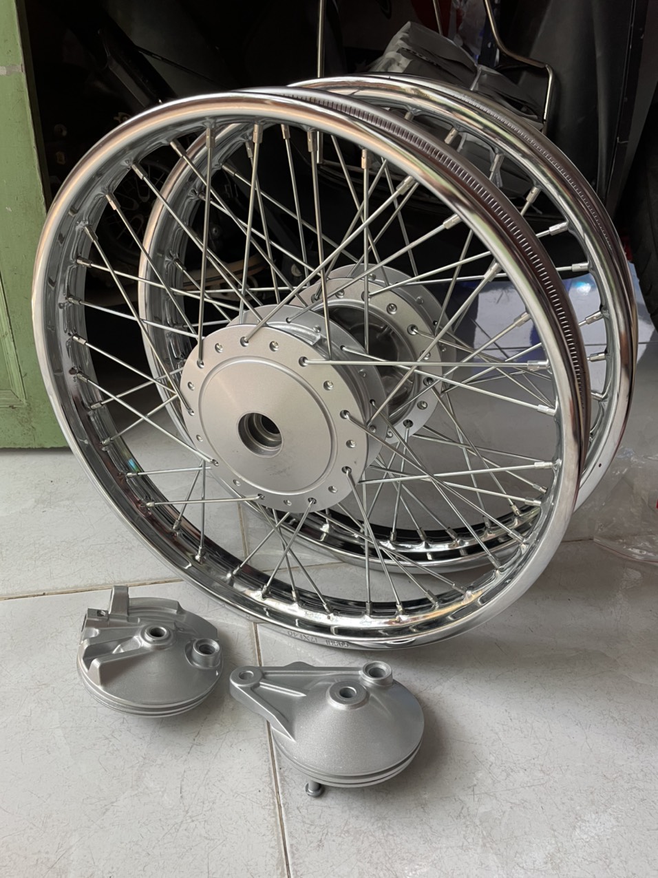 Bộ bánh Full CĐN HonnDa zin dành cho wave và dream full má đùm trước và sau