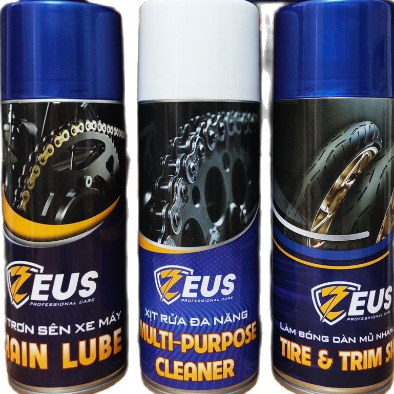 [COMBO 3 Chai]Chai xịt dưỡng sên Lube 400ml, bôi trơn sên/xích 400ml và chai rửa sên cùng dưỡng nhựa nhám kết hợp.