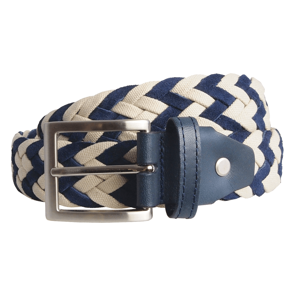 mens cotton woven belts