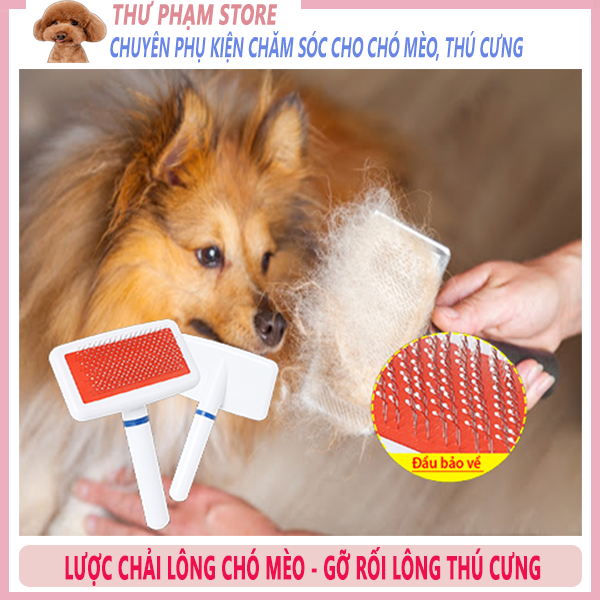 Lược chải lông Chó Mèo - Lược Gỡ Rối Lông làm Bông Lông Chó Mèo - Bàn chải lông thú cưng