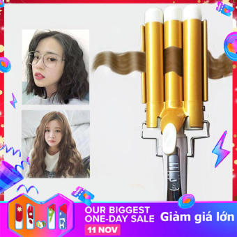 Máy Uốn Tóc Gợn Sóng,Máy Bấm Tóc Gợn Sóng, máy làm xoăn sóng Máy uốn tóc 3 trục,giúp bạn có máy tóc như ý,sang trọng,thanh lịch Shop Cheerya
