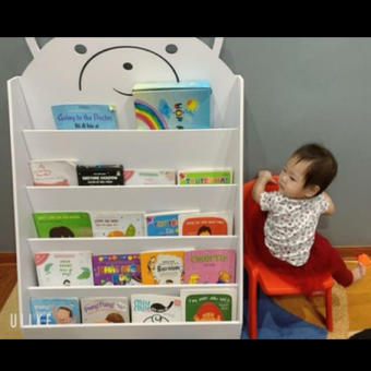 Kệ sách hình gấu cho bé full bộ kèm vít bắt (Size nhỡ chất liệu formex)