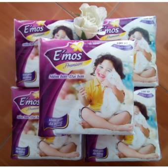 COMBO 5 GÓI - KHĂN GIẤY VUÔNG E'MOS 100 TỜ