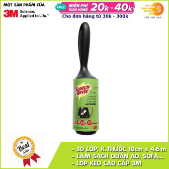 Cây lăn bụi siêu dính loại lớn 30 lớp Scotch-Brite 3M 836R-30 - Tốc độ 247 30 lớp làm sạch quần áo sofa hàng 3M cao cấp