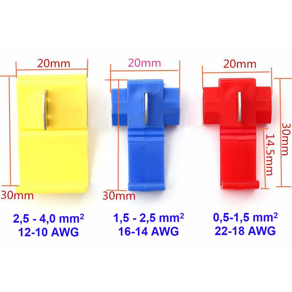 50 cút nối dây điện nhanh chữ T phân nhánh
