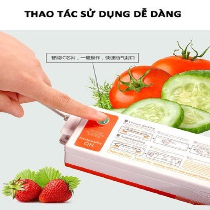 Máy Hút Chân Không Giá Rẻ - Không Kén Túi, Hút Nhanh Chắc Chắn-Máy Hút Chân Không Thực Phẩm fresh pack pro loại Dùng Cho Gia Đình- dòng máy hút chân không gia đình chuyên dụng, máy hút chân không mini, ép chân không bảo quản thực phẩm tốt