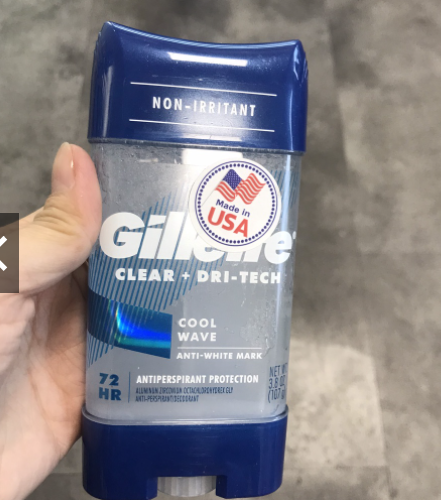 Sáp khử mùi nam gillette clear gel 48h 107‎ gram