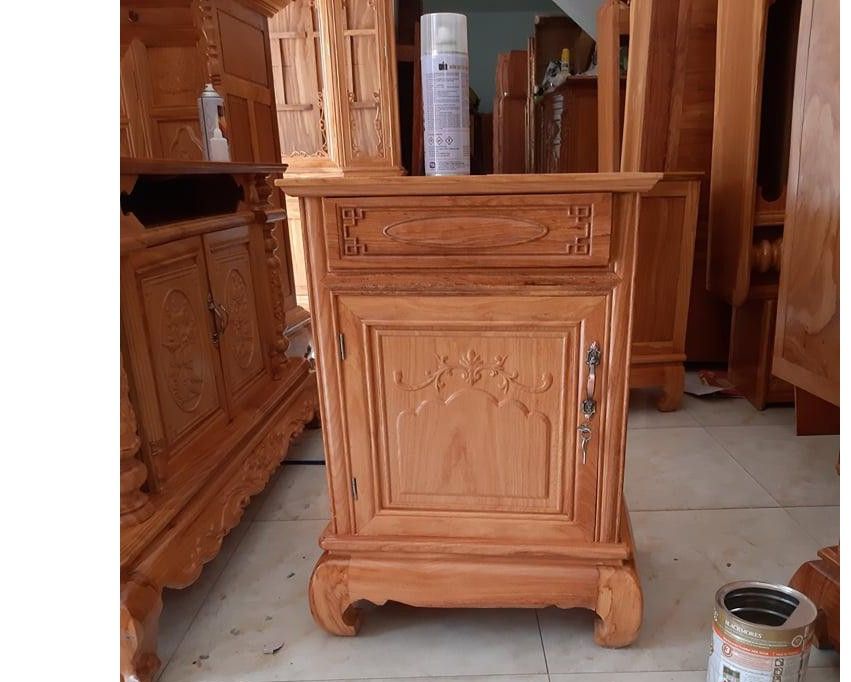 Tủ đầu giường gỗ gõ đỏ