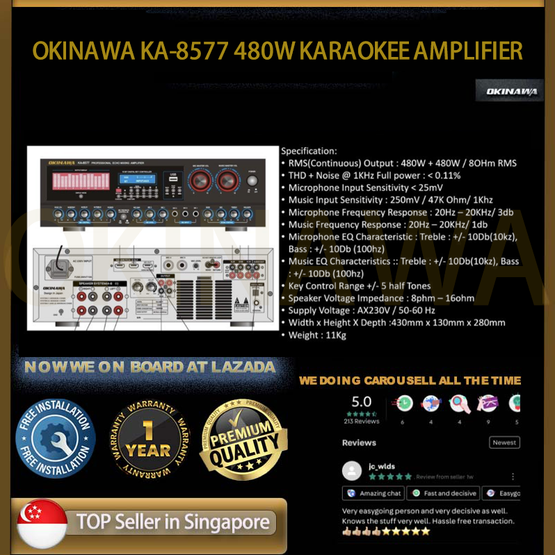 DS-K1 Karaoke Companion Bluetooth 5.3 Wireless Moving-Coil Microphones KTV  DSP Mixer System 3.5MM AUX Type-C Amplifier Host HIFI Stereo Surround For  Wired Speaker/Car Kit/PC/TV/Projector/Phone