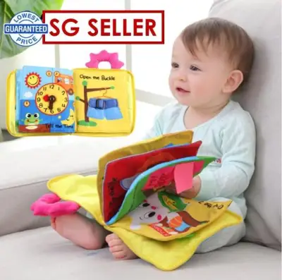 [SG] Baby Books Quiet Busy Book Soft toys Sensory Book Cloth Book Touch and Feel Fabric Activity for Babies and Toddlers (2)