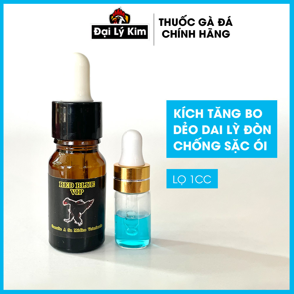 Thuốc gà đá tăng bo Red Blue Vip, lọ 2cc, nhập khẩu Mexico chính hãng  + thuốc gà, thuốc gà đá, thuốc cho gà đá, thuốc tăng bo gà đá