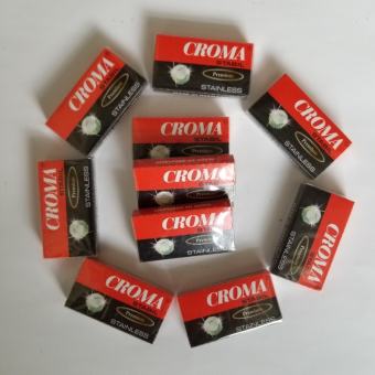 Hộp 10 lưỡi dao cạo râu CROMA Đức- dao cạo siêu sắc/ sử dụng được nhiều mục đích