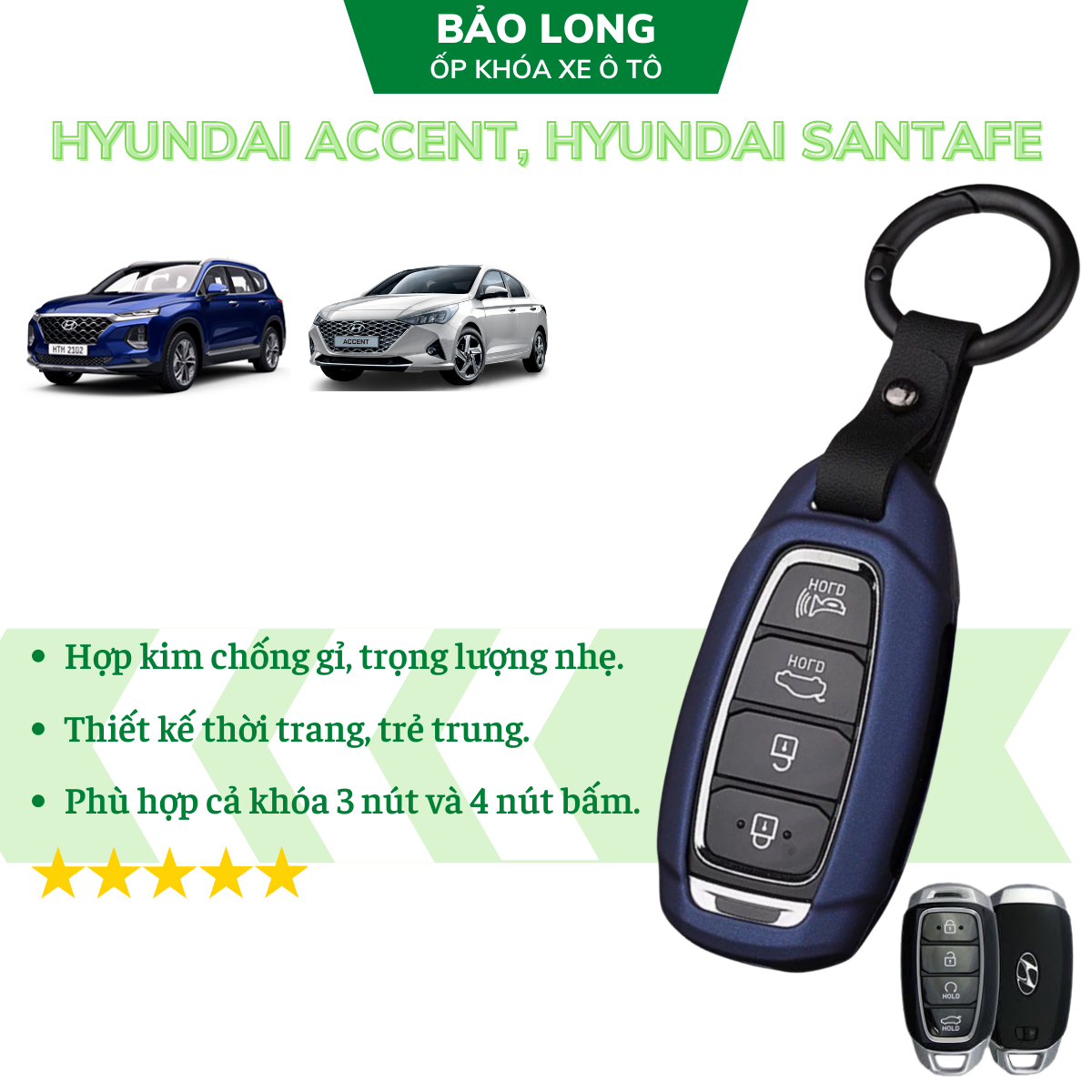 Ốp khoá Hyundai Accent, KONA, Santafe 2019