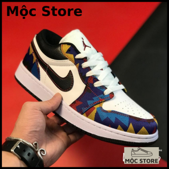 Giày Thể Thao Sneakers Air Jordan. 'Nothing But Net' Thổ Cẩm Cổ Thấp Nam Nữ, Giày Da cao cấp bản đẹp