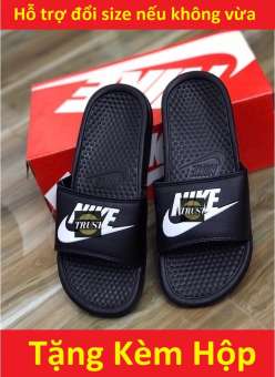 DÉP THỂ THAO NAM NỮ NlKE ĐEN LOGO TRẮNG (Tặng kèm hộp) - giày - giay nam - giay - giày nữ - giày nam - giày nam đẹp - giày cao gót - giay nu - giay dep - giày thể thao nữ - giày đẹp - giày sneaker nữ - giày nữ đẹp