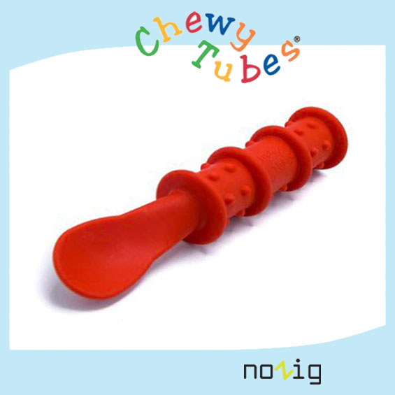 Chewy Tubes Sensory Dipper, Red 