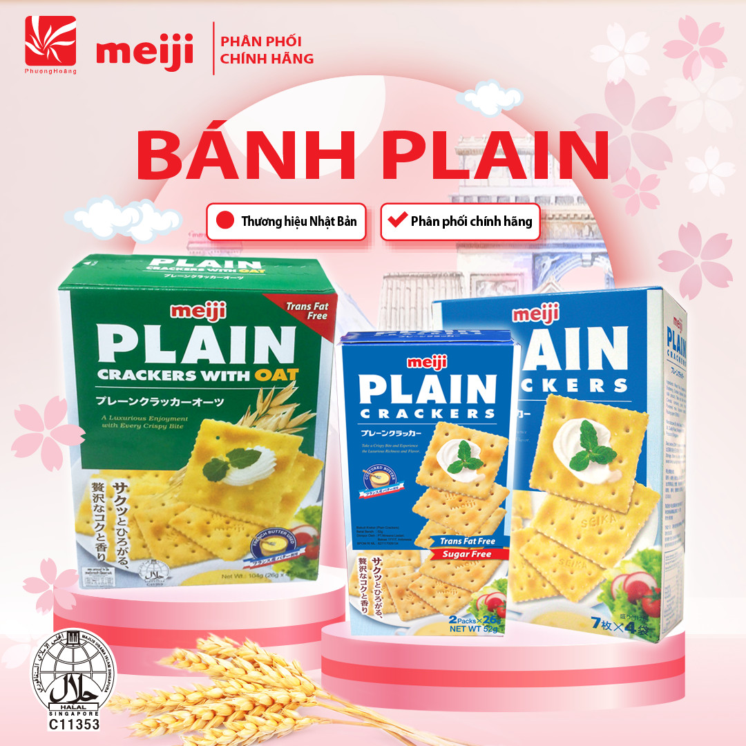 Plain cracker 104g/52g/3 vị