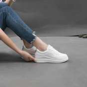 Korean Fashion White Rubber Sneakers for Women by 