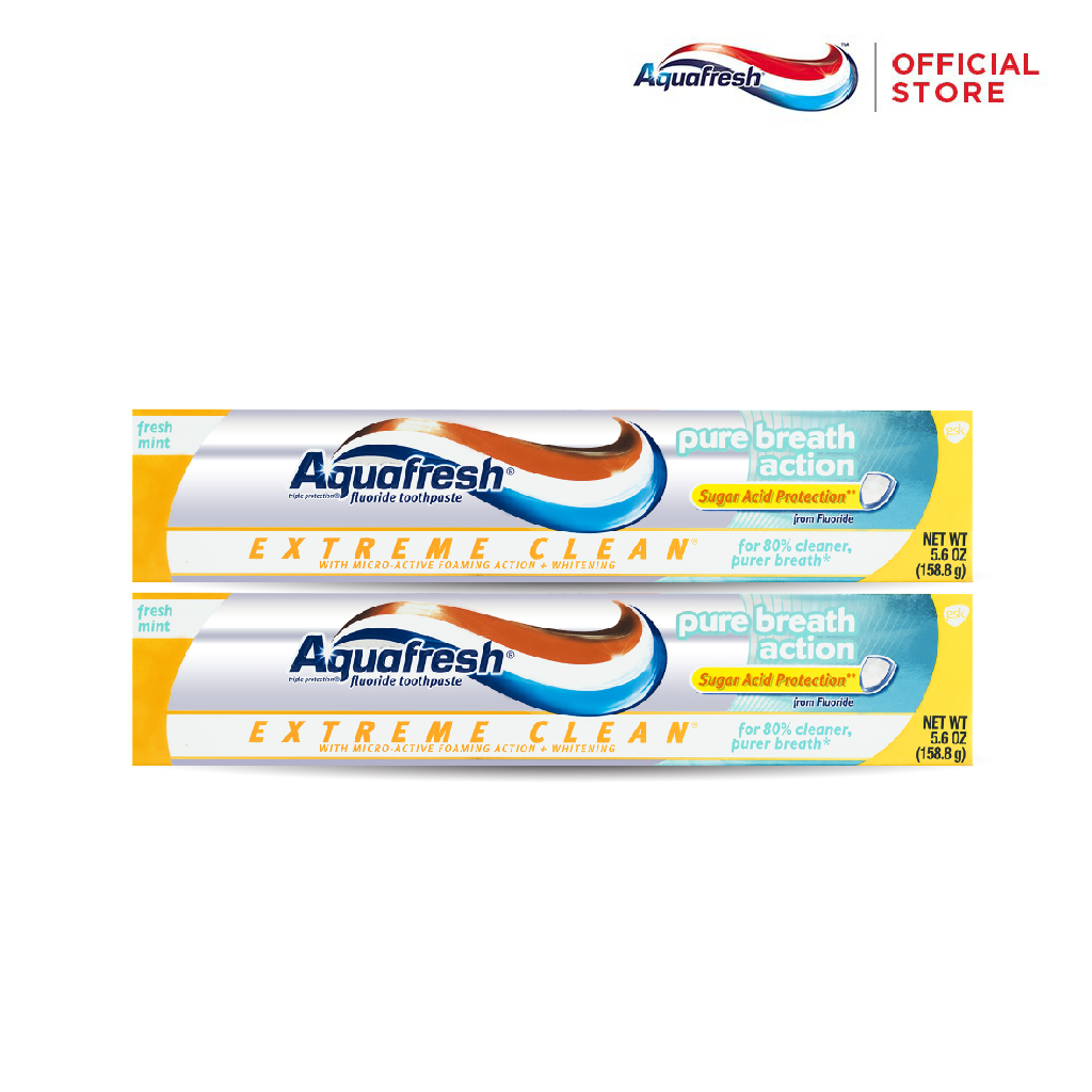 Bộ 2 Kem đánh răng Aquafresh Extreme Clean Pure Breath 158.7 gr