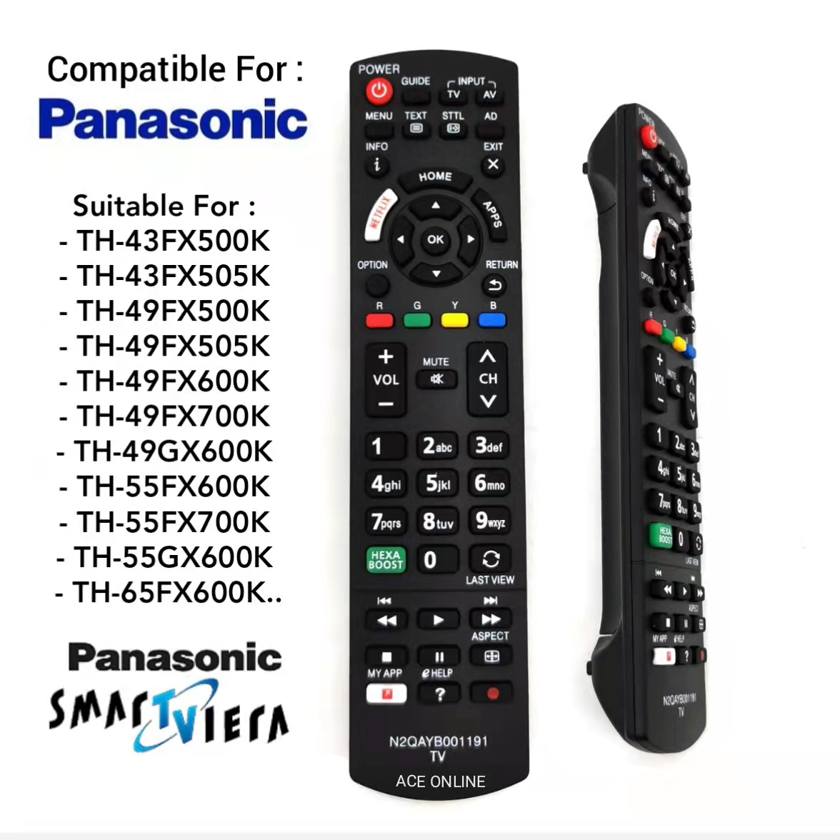 Mando a distancia Original para TV Panasonic N2QAYB000834, para  TH-42AS610G, TH-50AS610K, TH-32AS610M - AliExpress