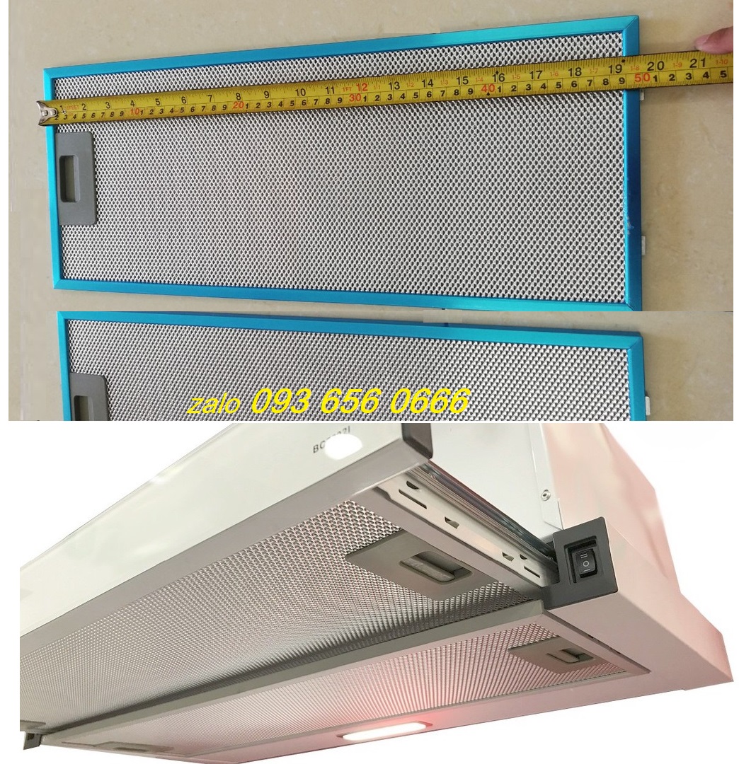 Lưới lọc mỡ máy hút mùi Canzy kéo đẩy Size 70, Tấm lọc nhôm máy hút mùi chiều dài 598mm