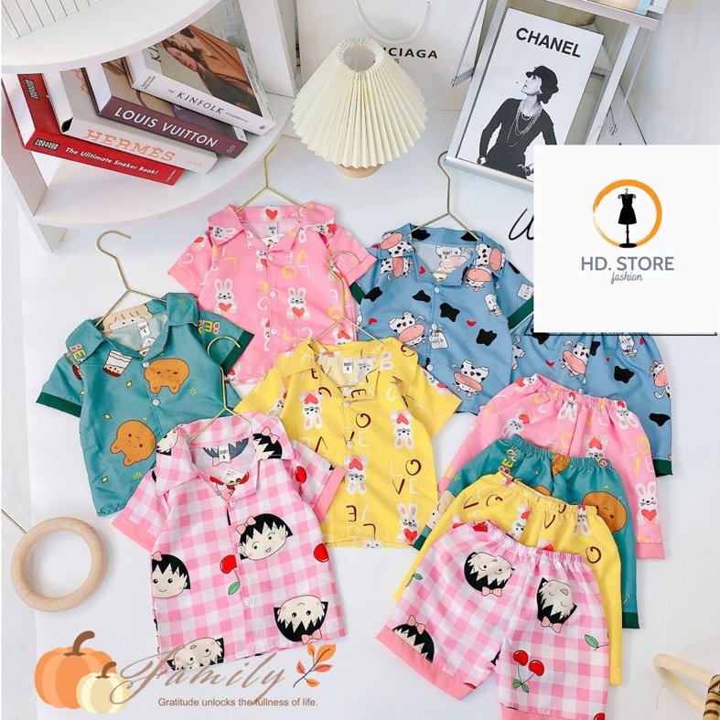 Bộ pilama ngắn tay cho bé (8-19kg), chất vải mềm mịn, giúp bé thoải mái nhất khi mặc