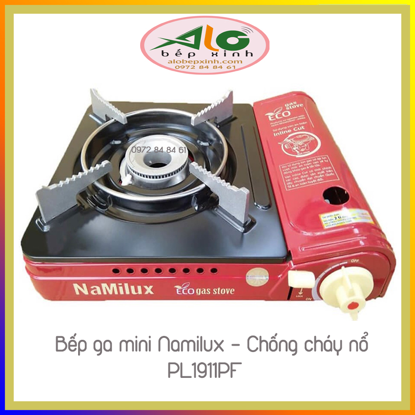 Bếp ga mini namilux pl1911pf /pl-1911pf - chống cháy nổ 2 cấp - bảo hành 6 tháng - màu đỏ - oh bếp xinh !