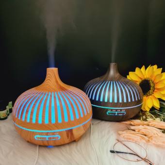 Máy xông tinh dầu Loa Bluetooth có đèn led 7 màu cổ cao lưới 500ml kèm điều khiển - Aroma