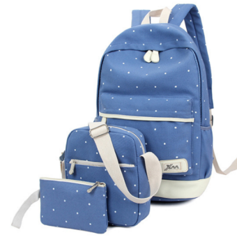 Balo nữ thời trang,balo đi học,ba lô sinh viên,balo phong cách Hàn Quốc,Balo đẹp,ba lô nữ đi dã ngoại,Bộ 3 ba lô thời trang - xanh đậm vc 10 -205966-1 N -VICTORIA