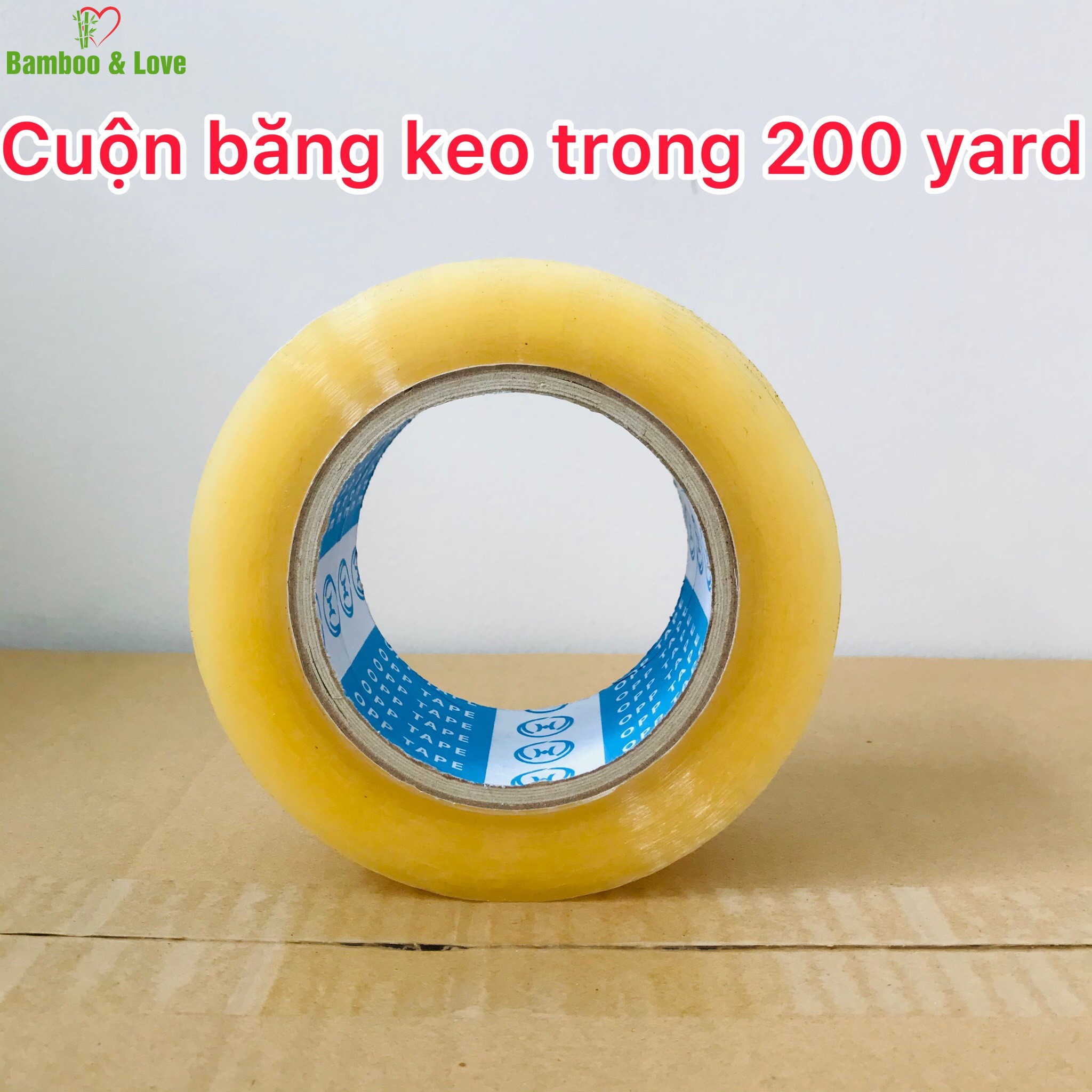 Băng keo trong 100yard, 200yard, 4.8cm, lõi mỏng 0.5cm tiết kiệm nhất thị trường