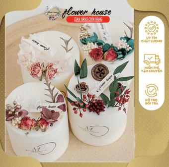 Nến thơm phòng thiên nhiên FLOWER HOUSE_MS18,nến thơm ,nến thơm phòng ngủ, nến thơm cao cấp, nên hoa khô, nến trang trí , nến decor phòng , nến thiên nhiên , nến 4 mùa, nên xông phòng