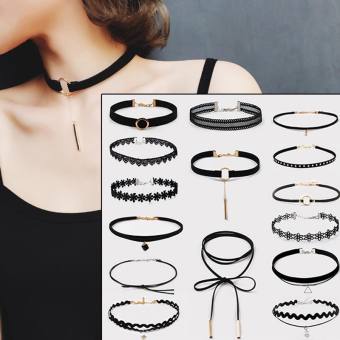 Dây chuyền nữ Vòng cổ choker màu đen nhiều mẫu phong cách Hàn Quốc TH