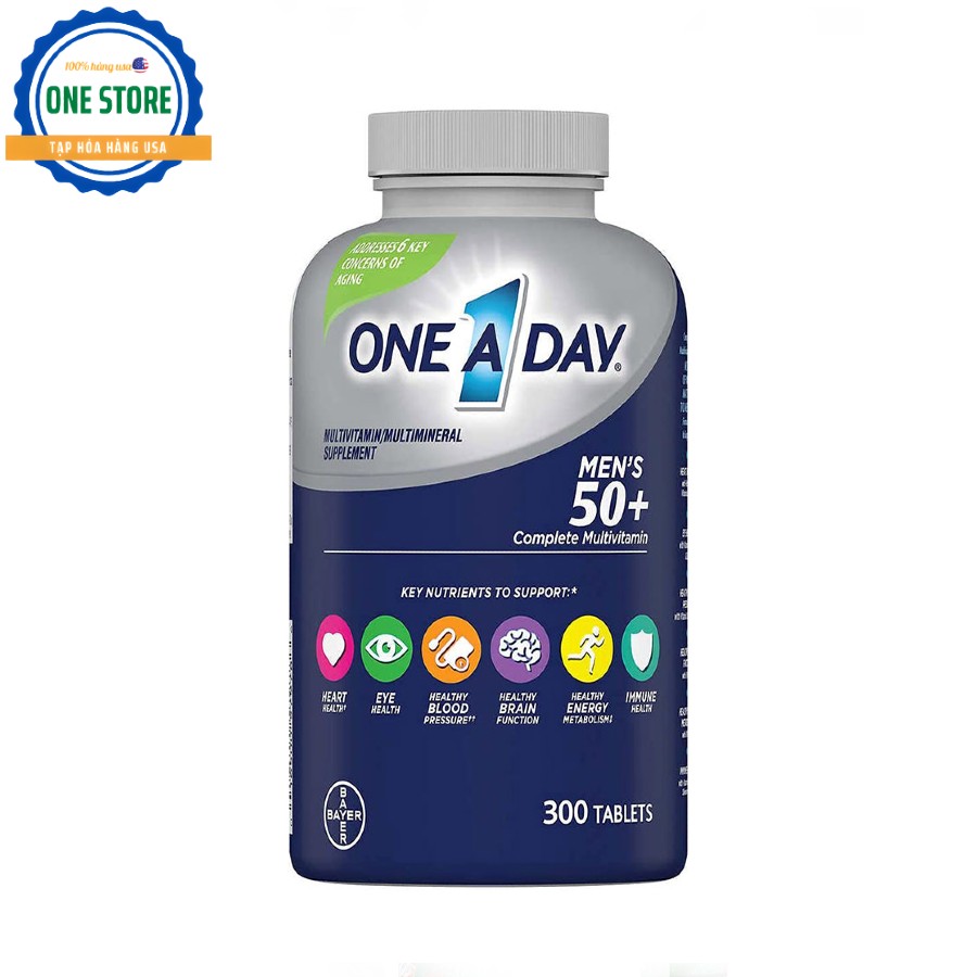 Vitamin tổng hợp One A Day Men's 50+ 300 Viên